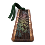 Sword Fern Engraved with added Color Handmade Wooden Bookmark - Made in the USA
