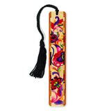 Floral Bright Colorful Flowers Handmade Wooden Bookmark - Made in the USA