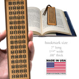 Chinese I Ching, Yi Jing, Book of Changes, Hexagrams with Name 2 Sided Wooden Bookmark - Made in the USA