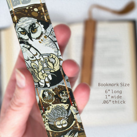 Owls by Jenny Pope Handmade Wooden Bookmark - Made in the USA