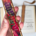 Love of Family and Friends Quote -  Maple Wooden Bookmark with Tassel