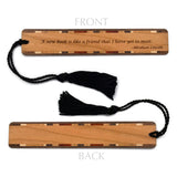 Abraham Lincoln Quote A New Book is Like A Friend Handmade Engraved Wooden Bookmark - Made in the USA