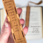 Nelson Mandela Inspirational Education Quote Handmade Engraved Wooden Bookmark -  Made in the USA