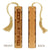 Maple Leaves Engraved Wooden Bookmark with Tassel
