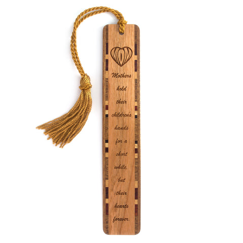 Mother Quote Handmade Engraved Wooden Bookmark - Made in the USA