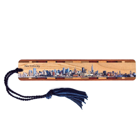 New York City Downtown Skyline Handmade Wood Bookmark- Made in the USA