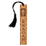 President Ronald Reagan Handmade Engraved Wooden Bookmark- Made in the USA