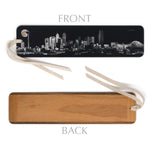 Seattle Moonlit Downtown Skyline Handmade Wooden Bookmark - Made in the USA