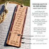 J.R.R. Tolkien Secret Gate Quote Handmade Engraved Wooden Bookmark - Made in the USA