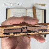 Train Historic Milwaukee Style Locomotive Handmade Wooden Bookmark - Made in the USA