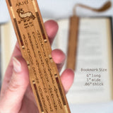 Aries Zodiac Astrological Sign Handmade Engraved Wooden Bookmark - Made in the USA