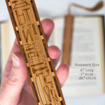 Engraved Handmade Wooden Bookmark Hand Tools Collection - Made in the USA
