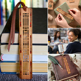 Frank Lloyd Wright Inspired Laser Cut Engraved Wooden Bookmark - Made in the USA