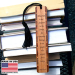 Malcolm X Education Quote Handmade Engraved Wooden Bookmark - Made in the USA