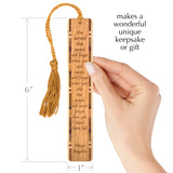 Poet Maya Angelou Feelings Quote Handmade Engraved Wooden Bookmark  - Made in the USA