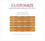 Engraved Handmade Wooden Bookmark (Rings) - Made in the USA