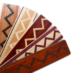 Set of Five Handmade Inlaid Wooden Bookmarks (with black gift pouches and optional suede tassels) 602 - Made in the USA