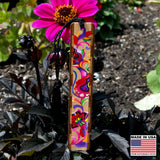 Floral Bright Colorful Flowers Handmade Wooden Bookmark - Made in the USA