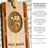 Friends Leave Footprints in Your Heart Sentimental Quote Handmade Engraved Wooden Bookmark  - Made in the USA